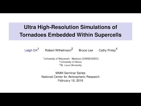 Presentation at the National Center for Atmospheric Research, Feb. 18, 2016